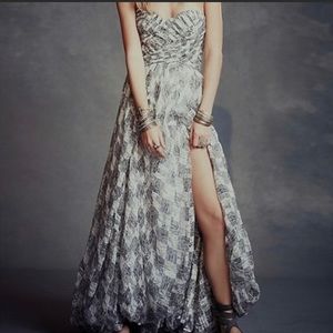 NWT Aje Free People Crossing Boundaries Bridal Maxi Dress Chiffon Cotton US 6 10